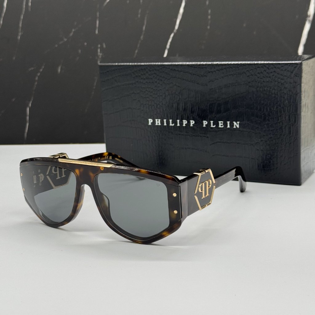 New Spp093m 0722 Philipp Plein Ego Havana Unisex Sunglasses